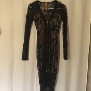 Black elegant cocktail dress